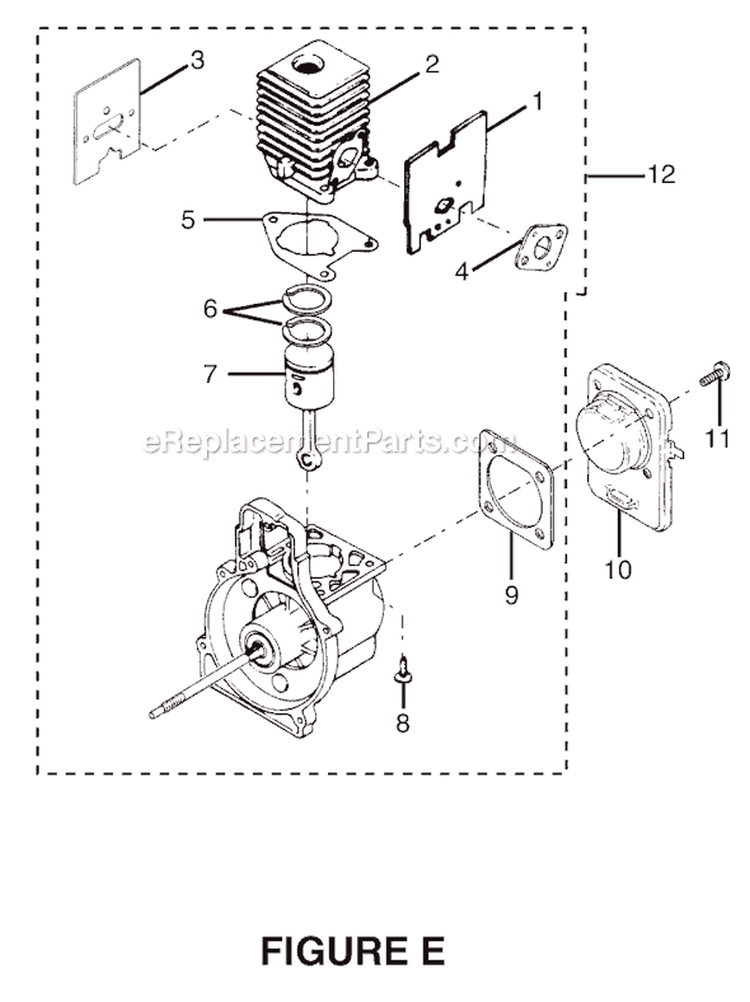 Page E Diagram and Parts List for RY70113  Ryobi Trimmer