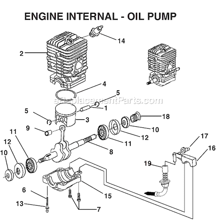 Page D Diagram and Parts List for RY74007D  Ryobi Chainsaw