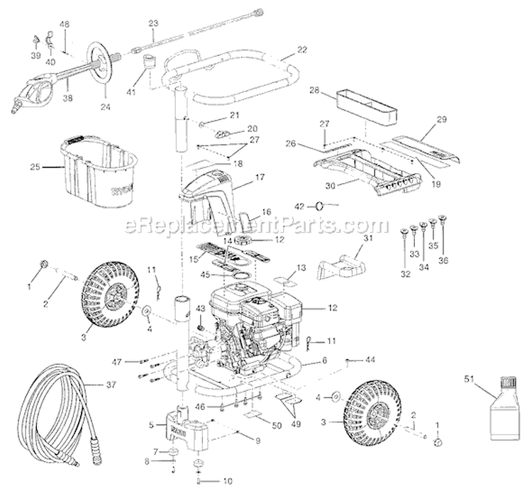 Page B Diagram and Parts List for RY80030 RY780030 Ryobi Pressure Washer