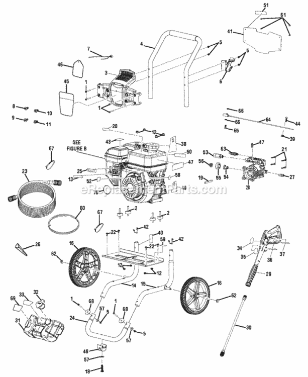 General_Assemble_(Part_1) Diagram and Parts List for RY80533  Ryobi Pressure Washer