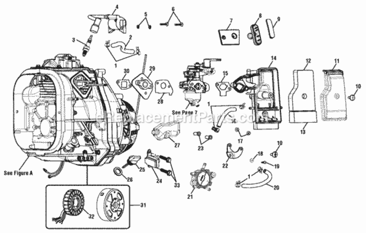 Page B Diagram and Parts List for RYI2200G  Ryobi Generator