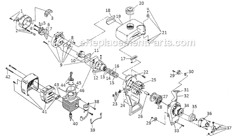 Page A Diagram and Parts List for 274-3 Ryan  009159701-110245125 Ryobi Trimmer