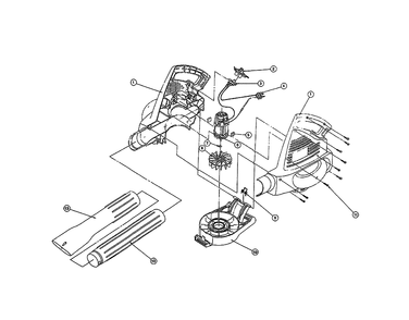 Fig-0 Diagram and Parts List for 170 205107837 Ryobi Leaf Blower / Vacuum