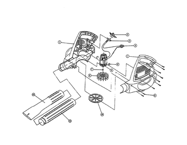 Fig-0 Diagram and Parts List for 160 204042651 Ryobi Leaf Blower / Vacuum