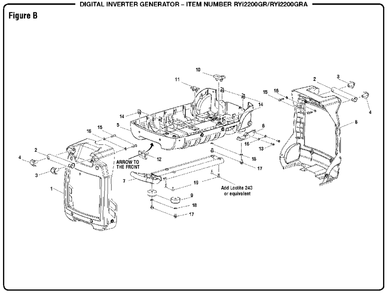 Part Location Diagram of 525361012 Ryobi Handle Cap (Right)