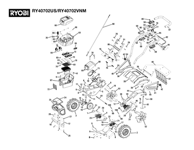 Part Location Diagram of 998000881 Homelite Operator's Manual