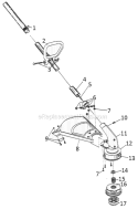 Part Location Diagram of 791-180549 Ryobi Gearbox Assembly