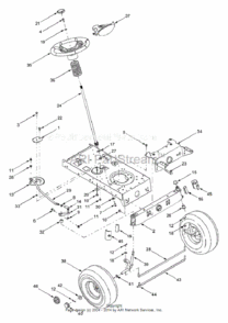 Part Location Diagram of 683-04015-0637 MTD Left Hand Axle Assembly