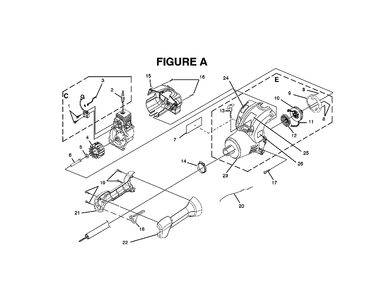 Fig-0 Diagram and Parts List for UT70001A  Ryobi Trimmer