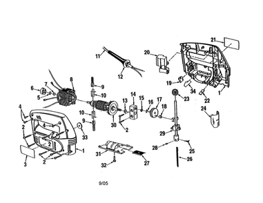 Part Location Diagram of 970001000 Ryobi Base Assembly