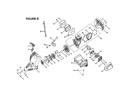 Fig-1 Diagram and Parts List for RY28061  Ryobi Brush Cutter