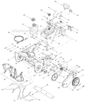 Part Location Diagram of 705-5139A-0637 MTD Support Bracket Gas Tank