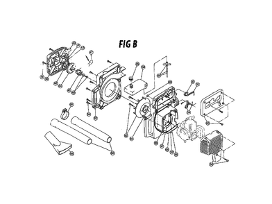 Fig-1 Diagram and Parts List for 200-2 009120701 Ryobi Leaf Blower / Vacuum