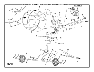 Part Location Diagram of 089046001001 Ryobi Screw (M12 X 25 Mm, Pan Hd.)