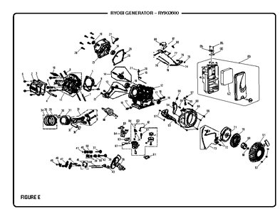 Part Location Diagram of 11310-Z530520-0099 Ryobi Crankcase Assembly