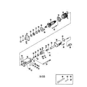 Drywall Router Diagram and Parts List for DCU-65C  Ryobi Router