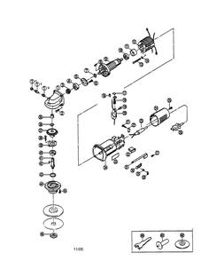 Disc Sander Diagram and Parts List for SG-1150SC  Ryobi Sander