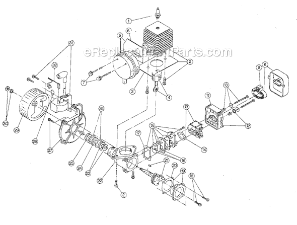 Page A Diagram and Parts List for IDC200 810035501-909018526 Ryobi Leaf Blower / Vacuum