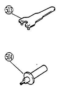 Wrench And Handle Diagram and Parts List for G-1155C-1980  Ryobi Angle Grinder