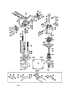 Router Diagram and Parts List for R-501  Ryobi Router