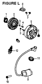 Figure L Diagram and Parts List for RYC I911 LP (Rev 01)(090930329)(2018-07) Ryobi Generator