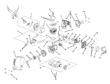 Part Location Diagram of 870170001 Homelite Chainsaw Spark Plug
