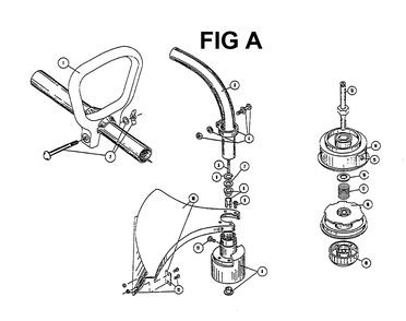 Fig-1 Diagram and Parts List for IDC110 912099001-004017000 Ryobi Trimmer