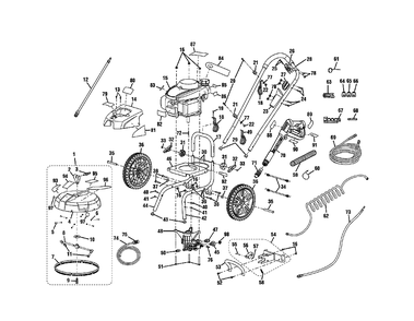 Fig-0 Diagram and Parts List for RPW2500WB  Ryobi Pressure Washer