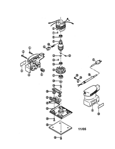 Sander Diagram and Parts List for S-600  Ryobi Sander