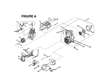 Part Location Diagram of 984605001 Ryobi Starter Assembly