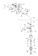 Shaft Assembly Diagram and Parts List for 725R 41AD725A734 Ryobi Trimmer