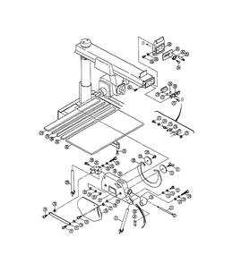 Fig-4 Diagram and Parts List for RA-2500N  Ryobi Saw