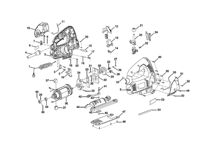 Fig-0 Diagram and Parts List for JS480  Ryobi Saw