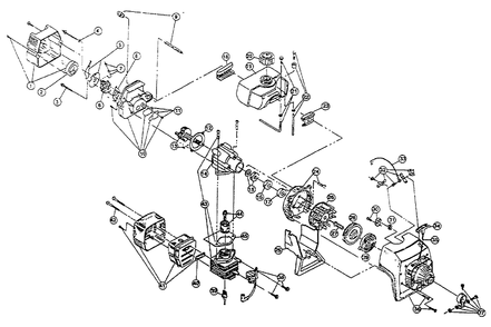 Fig-0 Diagram and Parts List for IDC500 304051231 Ryobi Trimmer