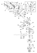 Shaft Assembly Diagram and Parts List for 890R 41CD890G034 Ryobi Trimmer