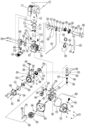 Engine Assembly Diagram and Parts List for 890R 41CD890G034 Ryobi Trimmer
