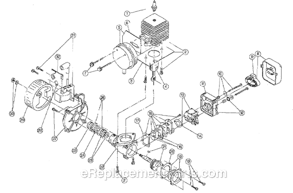 Page A Diagram and Parts List for IDC200-1 909018527-009120700 Ryobi Leaf Blower / Vacuum