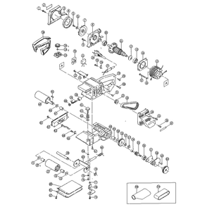 Unit Parts Diagram and Parts List for B-424  Ryobi Belt or Drum Sander