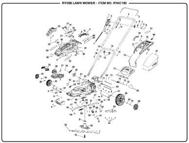 Part Location Diagram of 099749005003 Homelite POWER LEVER