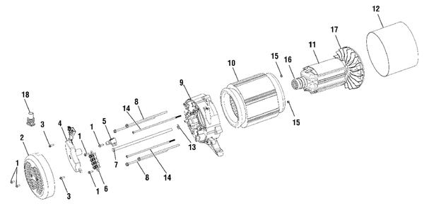 Part Location Diagram of 310771069 Homelite ROTOR ASSEMBLY