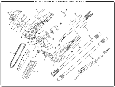 Part Location Diagram of 941851095 Homelite 40V LITHIUM LABEL (RIGHT)