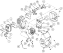 Engine Assembly Diagram and Parts List for 990R 411088141 Ryobi Trimmer