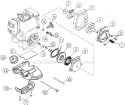 Clutch / Starter Diagram and Parts List for 990R 411088141 Ryobi Trimmer