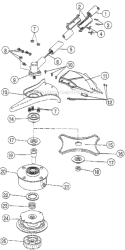 Lower Shaft Assembly Diagram and Parts List for 990R 411088141 Ryobi Trimmer