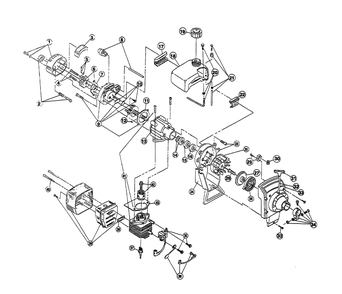 Fig-0 Diagram and Parts List for SINGER-GTE2818 401000001 Ryobi Trimmer