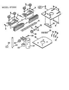 Router/Jig Saw Mounting Kit Diagram and Parts List for BT3000SXI  Ryobi Table Saw