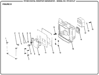 Part Location Diagram of 524003039 Homelite CONTROL PANEL HOUSING