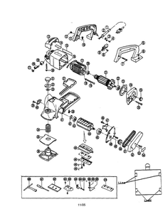 Hand Planer Diagram and Parts List for L-150  Ryobi Planer Jointer