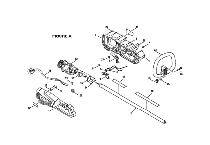 Fig-0 Diagram and Parts List for RY41130  Ryobi Trimmer