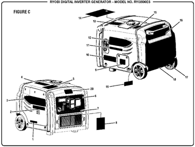 Part Location Diagram of 940705387 Ryobi Large Logo Label